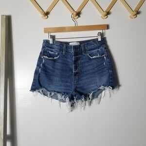ABERCROMBIE & FITCH WOMEN'S HIGH RISE MOM JEAN SHORTS SIZE 27/4